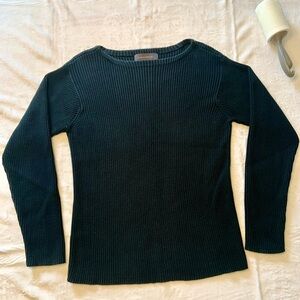 Banana Republic Black Ribbed Boatneck Sweater (Med)